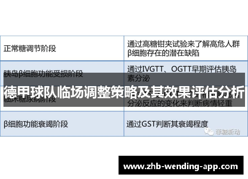 德甲球队临场调整策略及其效果评估分析